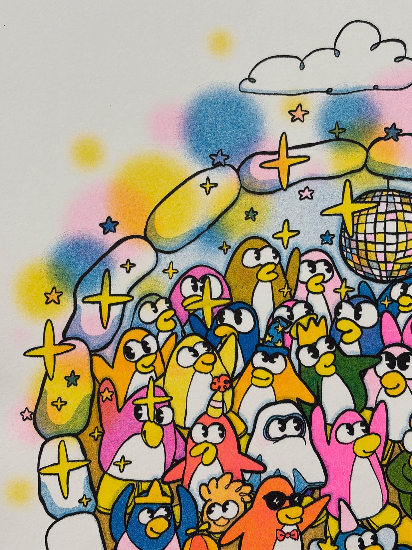 party at my iggy risograph print
