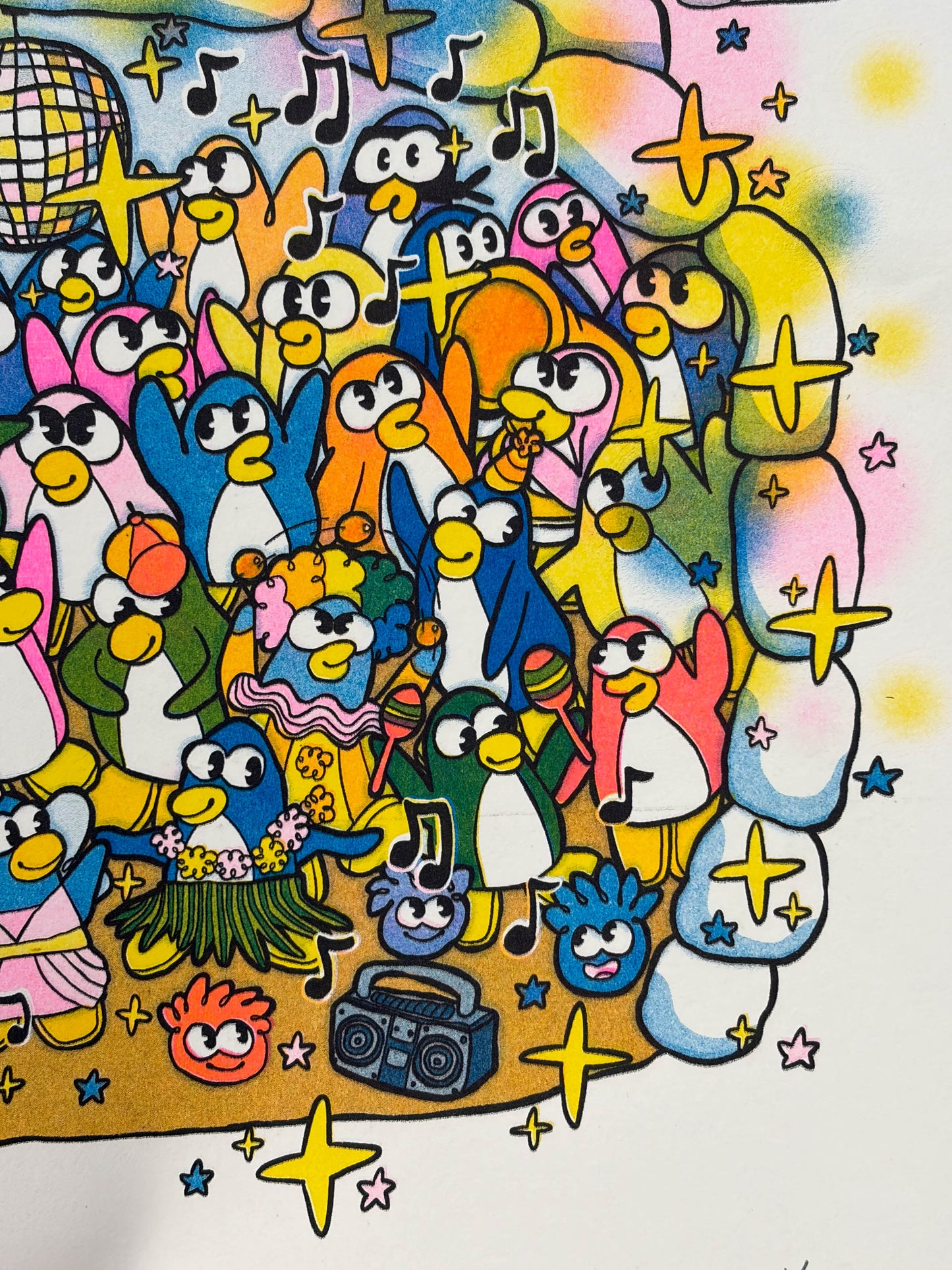 party at my iggy risograph print
