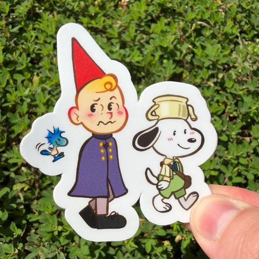 over the garden wall x peanuts sticker